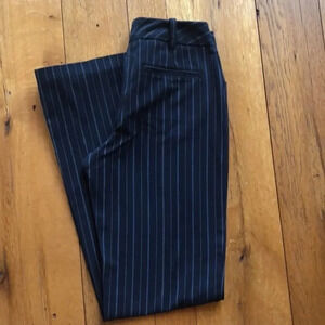A. Byer Navy Pinstripe Pantsuit